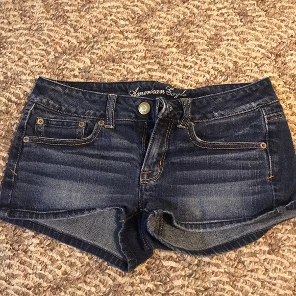 American Eagle Dark Wash Denim Shorts - Picture 1 of 3